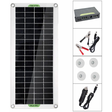 Green Mobility-Panneau solaire polycristallin flexible de 30 W, ensemble de panneaux solaires, ensemble unique de panneau solaire, expediesans batterie (1/5)