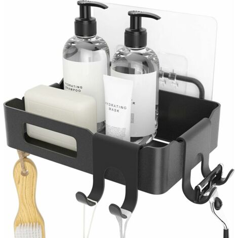 Green Mobility-Étagère de salle de bain sans perçage, ventouse murale pour shampoing savon serviette (1/5)