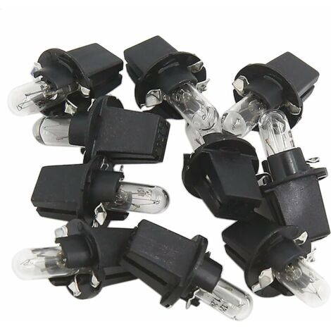Green Mobility-10 Pcs DC 12V 1,2W T5 Ampoule Tableau de Bord Jaune Clair pour Voiture Interne (1/4)