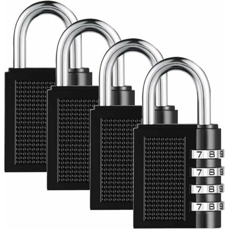 Green Mobility-Cadenas à Combinaison de 4 Chiffres 4 Pack Cadenas à Code Rrure à Combinaison Robuste pour Familles Ecoles Entreprises Casiers à bagages et boîte à outils Argent (1/5)