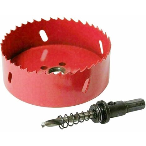 Green Mobility-Kit De Sciage De Trous BiMétallique, CoupeTrou De Forage Avec Dent De Coupe De Haute Précision, Fraiseuse De Trous Avec Mandrin Pour Le Bois Et Le Métal, 100Mm/3.9In (1/5)