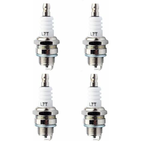 Green Mobility-Lot de 4 bougies d'allumage L7T Universelles de Rechange l7t Bougie Tronconneuse Bougie D'allumage Remplacemen pour Tondeuse à Gazon Moteurs à 2 Temps (1/5)