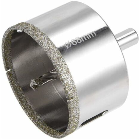 Green Mobility-Scie cloche diamantée 68 mm, foret pilote central, scie cloche avec revêtement de surface diamant pour couper le verre, le carrelage, la céramique, le marbre, le calcaire (1/5)