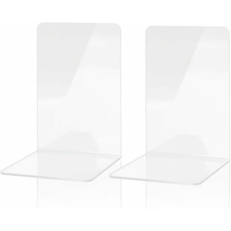 Green Mobility-Serre-livres en acrylique transparent, 1 paires de serre-livres pour enfants, serre-livres anti-rayures, pour bureaux, décoration, étagères, écoles et librairies (1/5)