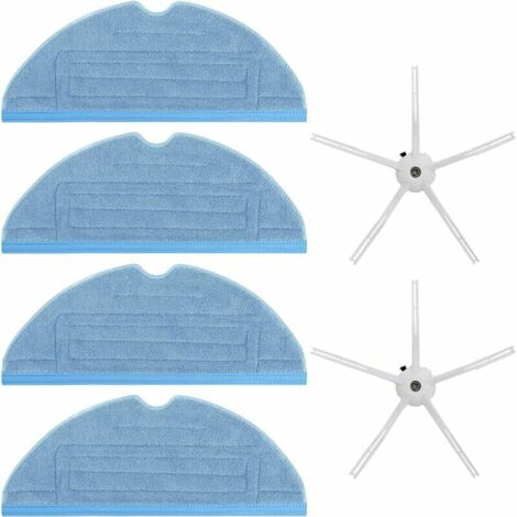 Green Mobility-Chiffons de Nettoyage en Microfibre pour Roborock S7 S7 Plus T7 T7 Plus, Roborock S7 Serpillière, Robot Aspirateur Rechange Accessoires Kit Pack de 4 Lingettes et 2 brosses latérales- (1/5)