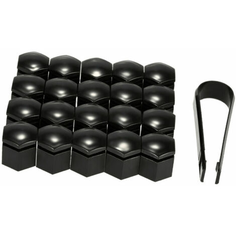Green Mobility-Vauxhall Opel 19MM ecrou de roue cache boulon kit 20 +1, diametre interieur 19cm hauteur 24mm,noir noir