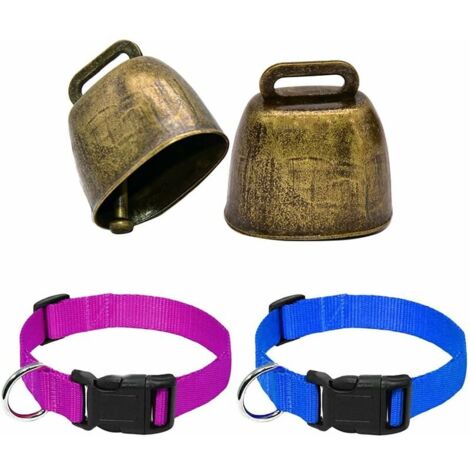 Green Mobility-Cloche De Vache en Métal Set 2 Pièces Cloches en Métal 2 Pièces Collier en Nylon Cloche Vache Clochette Grelot Cloche De Vache Ferme De Bell Ferme Animal Cloche Antivol Accessoires (1/5)