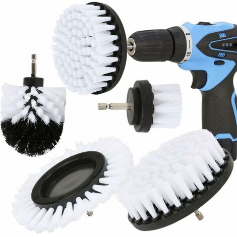 Green Mobility-4 brosses pour perceuse Set de brosses de nettoyage Brosse pour jantes Scrubber Nettoyage Kit de brosses (1/5)