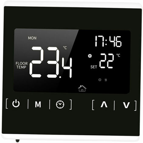Green Mobility-Thermostat de chauffage par le sol electrique a ecran tactile AC85250V regulateur de temperature MH1822D, blanblan (1/5)