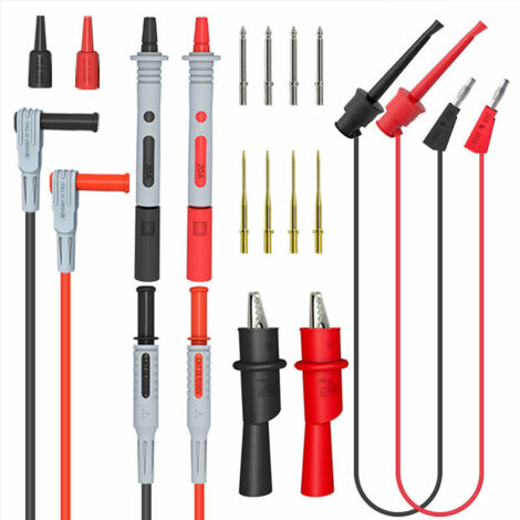 Green Mobility-Sondes de Multimètre, Kit de câbles de test pour multimètre électronique avec pinces crocodiles, stylo de détection 1000 V20 A et câble de test SMD pour multimètres,Fonepro (1/5)