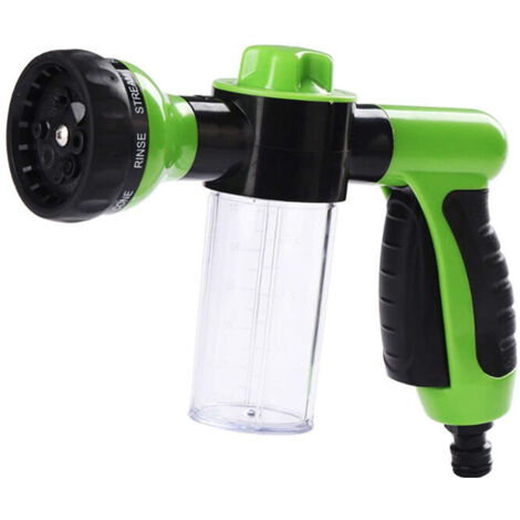 Green Mobility-Buse de tuyau à pression 8 en 1, pistolet à mousse, Jet pulvérisateur de savon, arroseur de jardin, cheval chien Animal pistolet (1/5)
