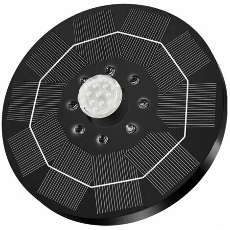 Green Mobility-Solar Power Fontaine D'Exterieur 3.0W Solaire Power Panel Jardin Rocaille Piscine Floatings Fontaine Led Lumiere Paysage Fontaine Brushless Pompe Submersible Lumieres Couleurs Variable (1/5)