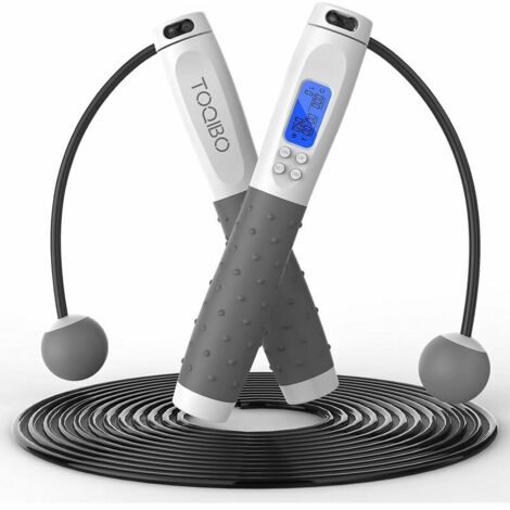 Green Mobility-Corde à Sauter sans Fil Numérique Réglable avec Compteur de Calories pour l&39exercice et Le Corps de Construction Convient pour Fitness/Perte de Graisse,Gym (1/5)