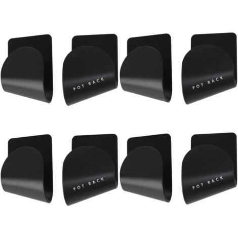 Green Mobility-Porte Casseroles Mural 4 Paires Support Couvercles Casseroles Support de Couvercle de Pot Supports Adhésifs pour Couvercles de Casseroles Multifonctions, à Fixer au Mur,Noir (1/5)