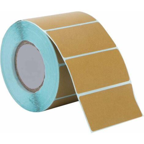 Green Mobility-Étiquettes Autocollantes 800 Pièces Cuisine Bureau Thermiques Vierges Étiquettes d&39adresse pour Confiture Bouteilles Dossier Emballages Cadeaux 60x30mm Brun (1/5)