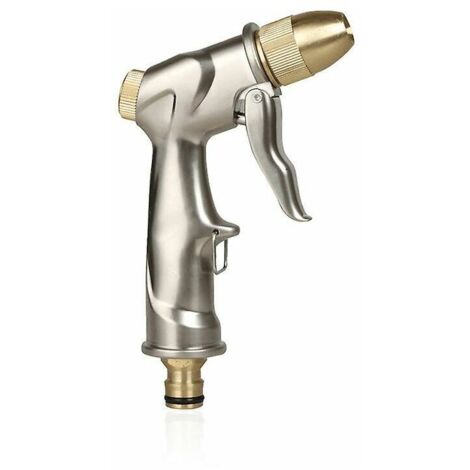Green Mobility-Pistolet d'arrosage métal Pistolet Arrosoir, bouton de contrôle de débit facile, Pulvérisateur de Jardin à haute pression professionnel, Puissant pour Lavage de Voiture, Arrosage de Jar (1/5)