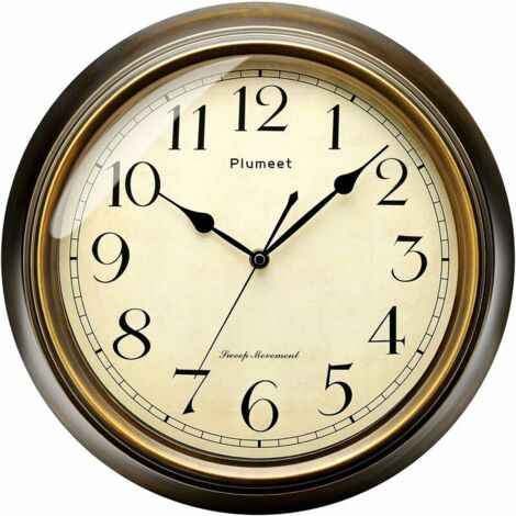 Green Mobility-Petite Horloge Murale Vintage 25cm Chambre ou Bureau Alimenté par Pile (Chiffres Arabes) (1/5)