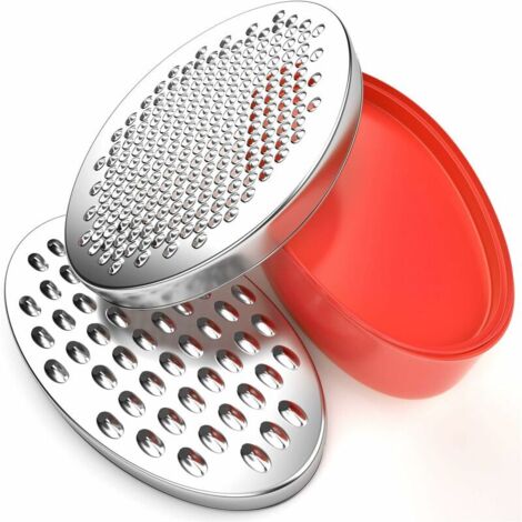 Green Mobility-Râpe à Fromage Sans BPA avec Récipient de Stockage Alimentaire et Couvercle Convient pour Fromage, Légumes et Chocolat 17.5 12.5 7CM (Rouge) (1/5)