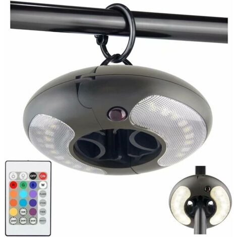 Green Mobility-Parasol lumineux, alimenté par batterie 4000K, avec télécommande pour terrasse, jardin (1/5)