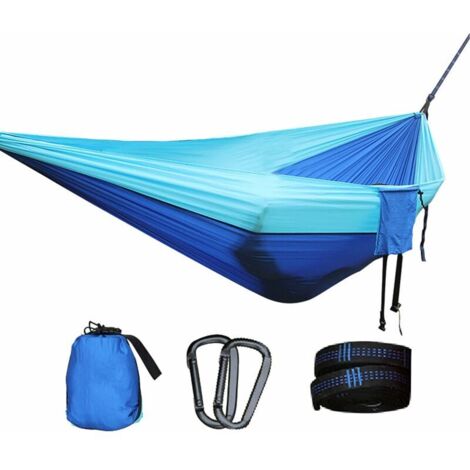 Green Mobility-Hamac, Ultra-léger Double Couche Durable en Parachute Nylon, Hamac de Camping avec Sac de Transport, pour l'Intérieur et l'extérieur Sac à Dos Voyage, Randonnée, PlageMax Payload 200KG2 (1/5)
