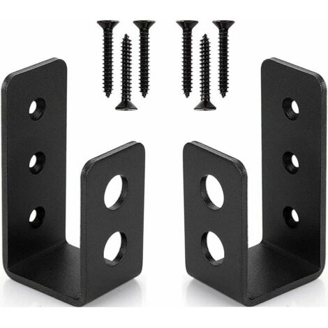 Green Mobility-Lot de 2 supports de porte en acier robuste pour porte de 2 x 4, barre de sécurité en forme de U (1/5)
