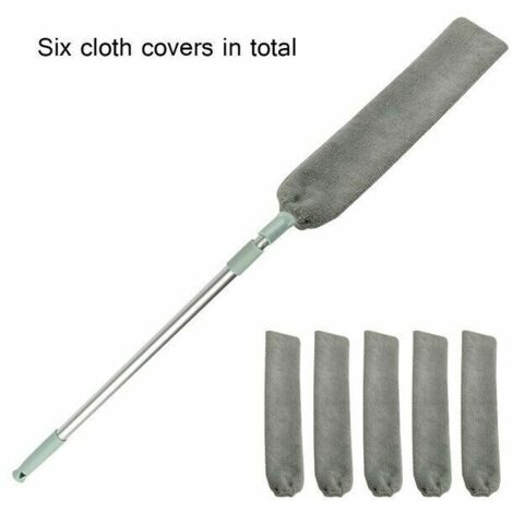 Green Mobility-Nettoyeur de poussière Flexible, brosse en microfibre, espace rétractable, manche Long, collecteur de main Extensible, outils de nettoyage à domicile, acariens amovibles,Set And 5pcs (1/5)