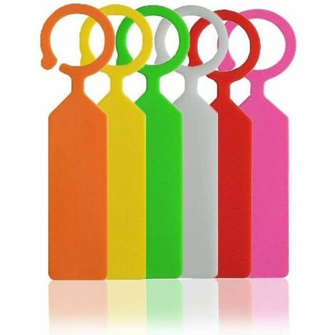 Green Mobility-300 pièces étiquettes d'arbre en plastique, étiquettes suspendues pour plantes marqueurs de jardin en plastique imperméables, 6 couleurs (1/5)