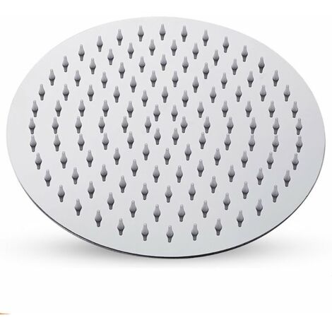 Green Mobility-10''/ 25CM Pommeau de Douche Fixes Economie d'Eau et Haute Pression pour Salle de Bain, Tête de Douche en acier inoxydable avec 120 trous, connecteur pivotant 1/2 (1/5)
