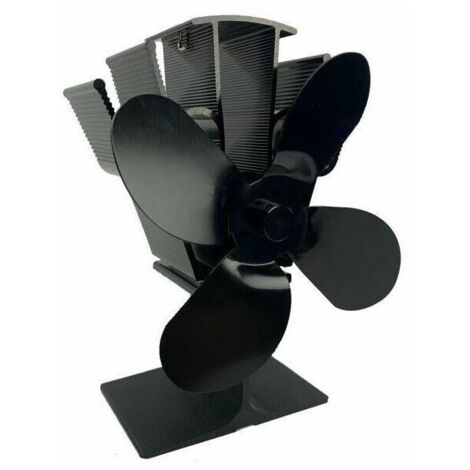 Green Mobility-Ventilateur de poêlecheminée thermodynamique à 4 pales pour accessoires de cheminée et de poêle, ventilateur écoefficace, diamètre de pale 15,2 cm (1/5)