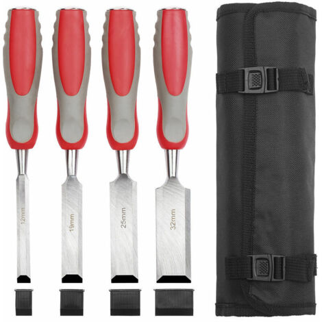 Green Mobility-Ensemble de ciseaux a bois 5 pieces, manche antiderapant, ensemble de ciseaux a bois 4 pieces avec ceinture d'emballage (1/5)
