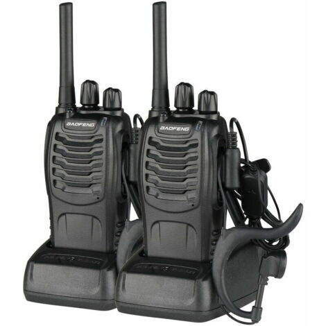Green Mobility-BF-88E 1500mAh Walkie-talkie en veille ultra-longue durée EU Standard Noir 2PCS (1/4)