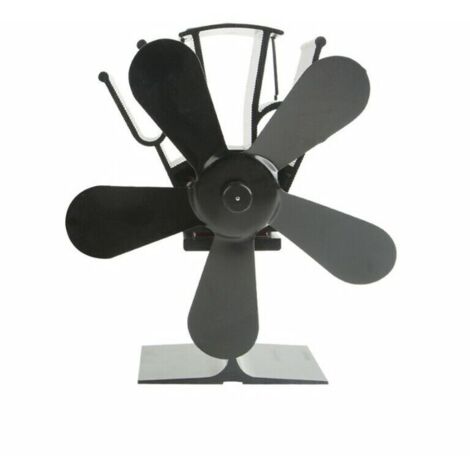 Green Mobility-Ventilateur de poêle à bois, ventilateur de cheminée thermique à cinq pales pour poêle à bois/cheminée/gaz/granulés/bûches, puissance thermique (1/5)