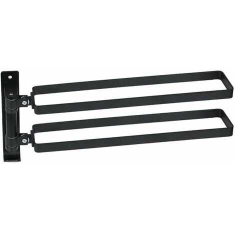 Green Mobility-PorteServiettes Salle de Bain 2 Barres 180°Rotatives SècheServiettes en Acier Inoxydable Porte Serviette Murale SècheServiettes pour Salle de Bain Cuisine MSBD (1/4)