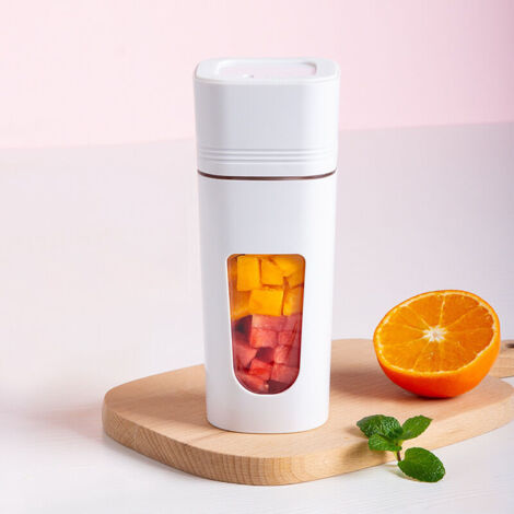 Green Mobility-Machine à jus,Accueil Mini Juicer Petit Portable Électrique Juicer Cup Rechargeable Blanc (1/5)