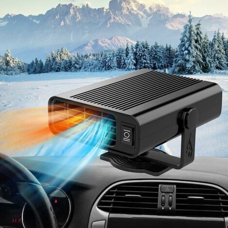 Green Mobility-Dégivreur de Voiture Portatif base rotative de 360°, Chauffage electrique voiture Hiver Radiateur Dégivreur de Pare brise Voiture pour Voitures avec Allumecigare 12V (1/5)