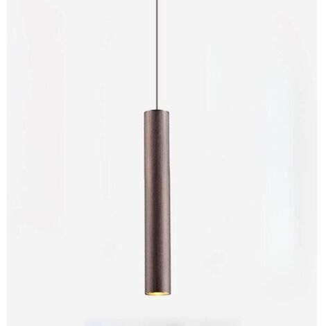 Green Mobility-Lampe suspension LED nordique 30cm – Aluminium brossé – Long tube minimaliste pour salle à manger et cuisine – Ampoule blanc chaud - Coffe-Gold-30cm (1/4)