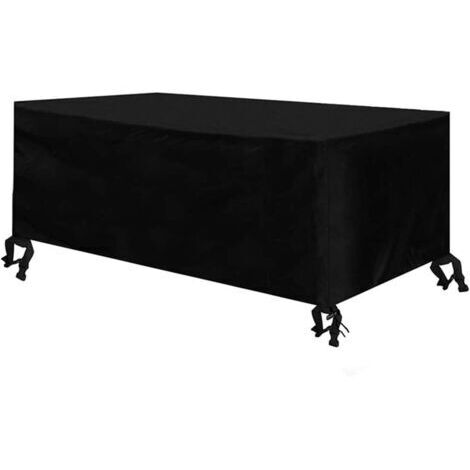 Green Mobility-Housse pour meubles de jardin Housse de protection étanche pour table et chaises de jardin Housse de protection pour groupe de sièges Housse de protection Oxford noir 170 x 94 x 70 cm (1/5)