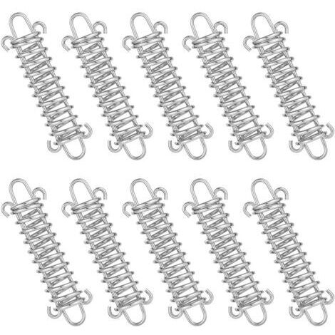 Green Mobility-Tendeur Ressort, 10 Pcs Boucle de Corde de Ressort, Boucles à Ressort de Tente, Ressort Absorbeur, Ressort de Tension pour Voile dOmbrage, Bâche, Tente, Grille Métallique (1/5)