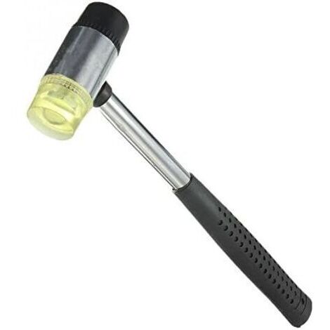 Green Mobility-Maillet double face 25mm – Caoutchouc souple pour surfaces sensibles – Poignée en acier à haut carbone – Longueur 250mm (1/5)