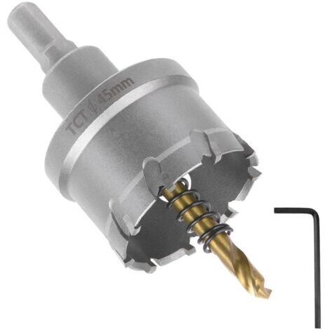 Green Mobility-Scie Cloche Bi-métal, 45 mm Carbure TCT en Acier Inoxydable de Qualité Industrielle, Scie Trépan Alliage Métallique en Acier à Grande Vitesse pour Métal,Alliage Aluminium,Plastique,Bois (1/5)