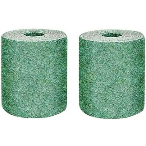 Green Mobility-2 Pack Rouleau de tapis de semences de gazon, tapis de culture d'herbe biodégradable 10FT, tapis de semences de gazon engrais jardin pique-nique jardinage tapis de plantation de pelouse
