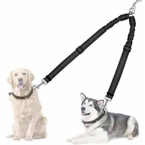 Green Mobility-Séparateur de laisses doubles , anti-nœuds, rotatif à 360°, pour promener deux chiens, laisse double réglable, réfléchissante et amortissante. (1/4)