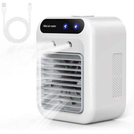 Green Mobility-Climatiseur portable , climatiseur mobile silencieux, rafraîchisseur d'air 500 ml, 2 vitesses + 2 modes de brumisation, réglage de la direction du flux d'air sur 20°, mini climatiseur (1/4)