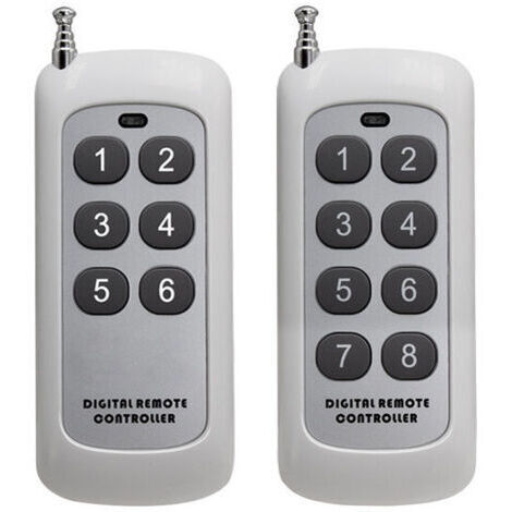 Green Mobility-Lot de 2 émetteurs de télécommande sans fil RF 433 MHz pour portes de garage et lecteurs MP3 (1/4)