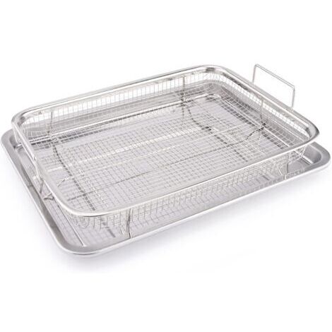Green Mobility-Panier De Friteuse À Air Pour Four Plaques De Cuisson De Rechange Originales Panier Antiadhésif En Acier Inoxydable (1/4)