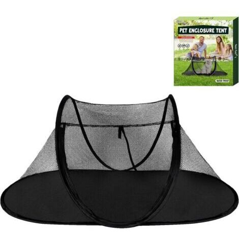 Green Mobility-Tente extérieure pour chat , enclos pour animaux de compagnie adapté aux chats et petits animaux, parc de jeu d'intérieur portable avec sac de transport (noir)
