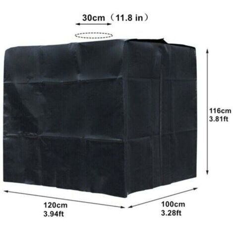 Green Mobility-Bâche noire résistante aux UV pour réservoir de 1000 litres (1/4)