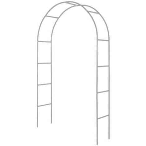 Green Mobility-Arche de jardin en métal pour plantes grimpantes, décoration de mariage, festival, fête, citrouille, 2 m, arche extérieure, blanc et noir (1/4)