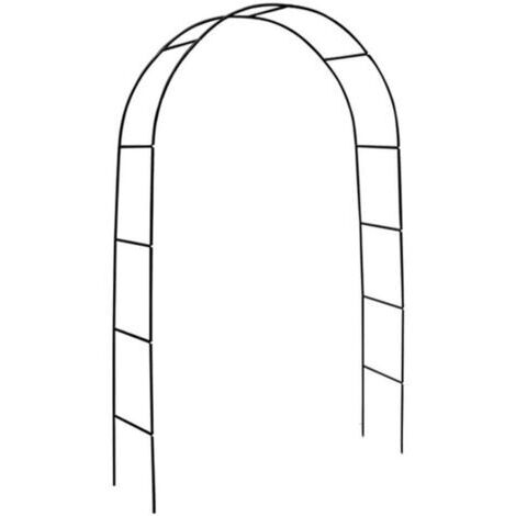 Green Mobility-Arche de jardin en métal pour plantes grimpantes, décoration de mariage, festival, fête, citrouille, 2 m, arche extérieure, blanc et noir (1/4)