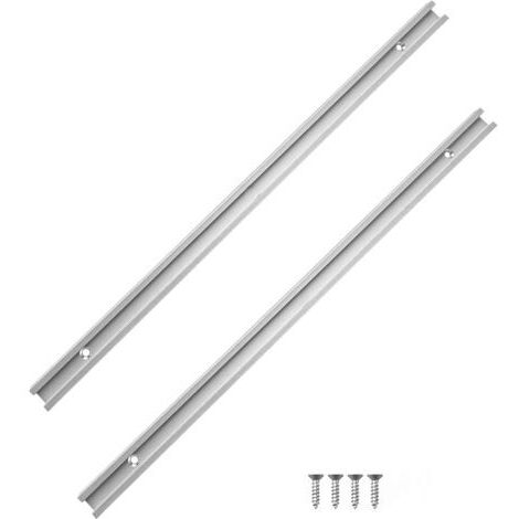 Green Mobility-Rail à onglet en T 400mm – Lot de 2 rails en aluminium – Résistance à la corrosion – Ajustement précis pour scies à table (1/5)